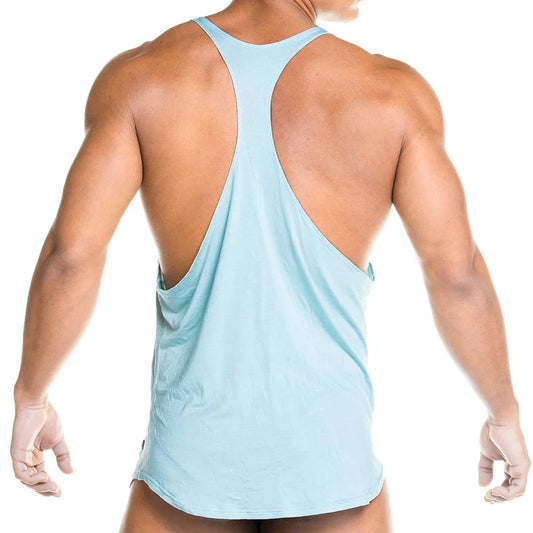 Forever Blue Ligth Tank front view by Gigo Underwear