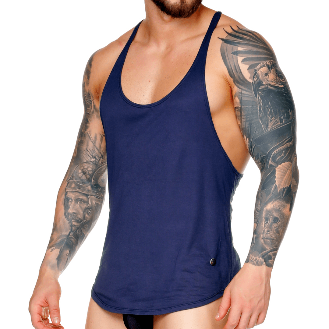 FOREVER DARK BLUE TANK - Gigo Underwear & MensWear