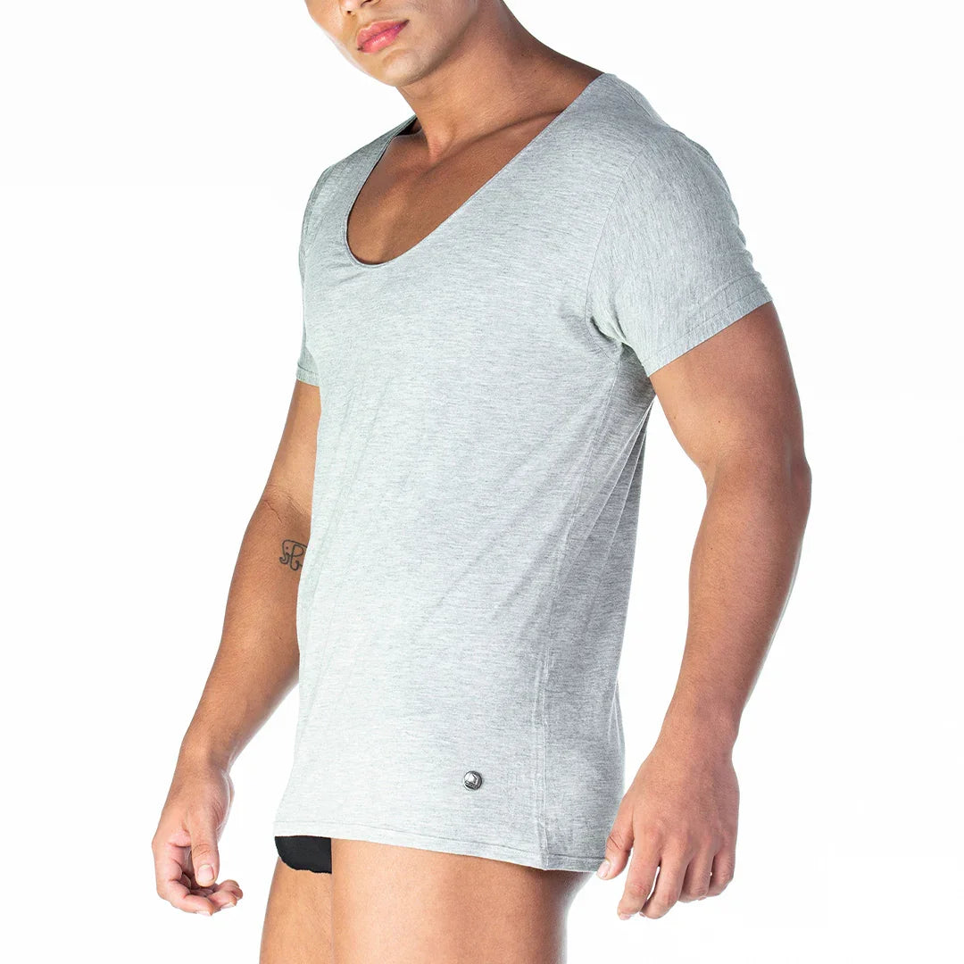 Forever Gray Tshirt back view by Gigo Underwear