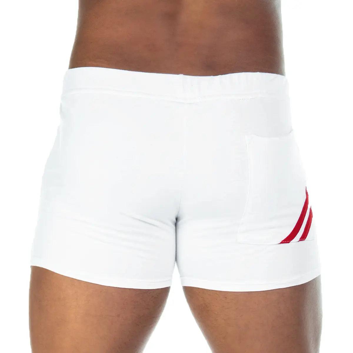 FOREVER WHITE RED SHORT - Gigo Underwear & MensWear