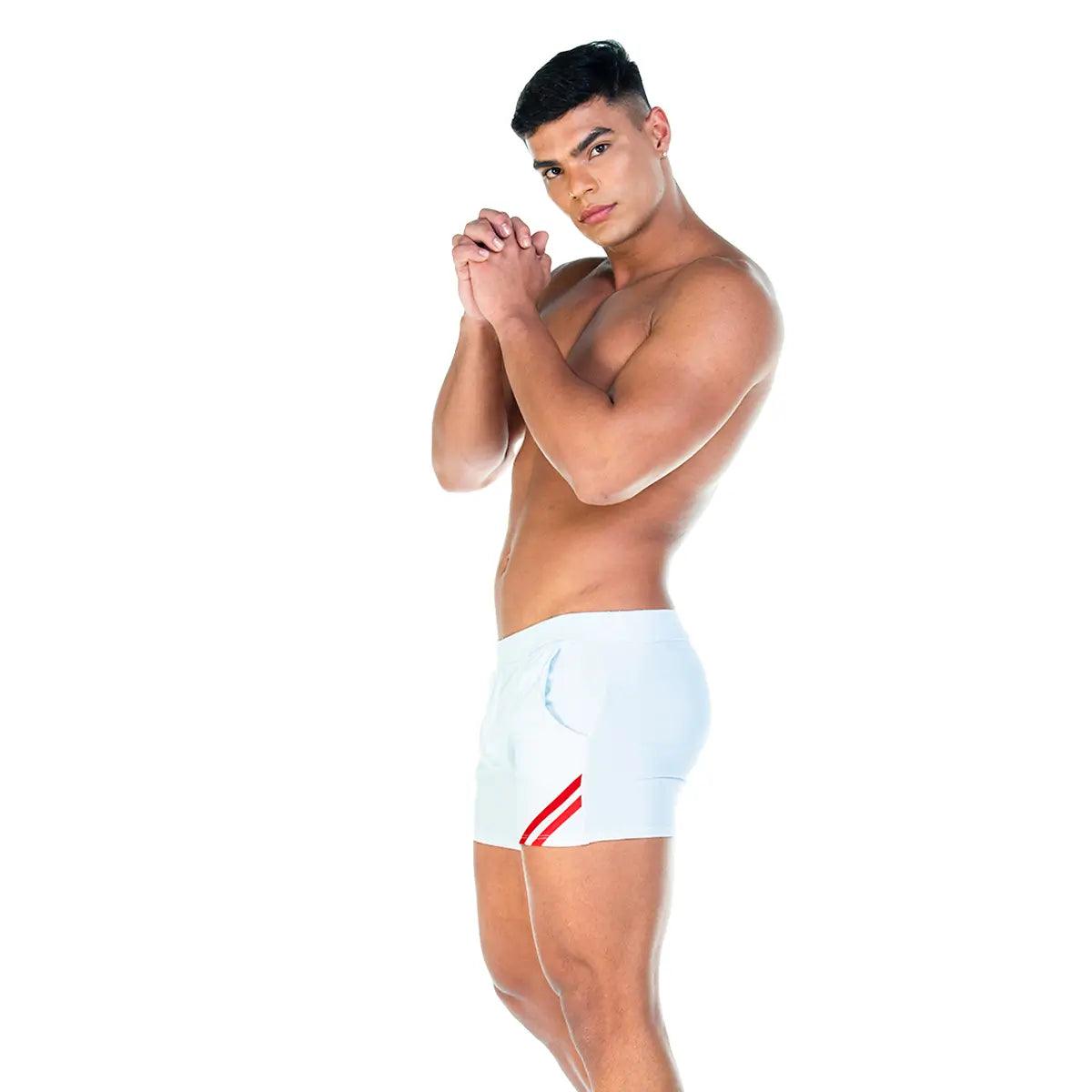 FOREVER WHITE RED SHORT - Gigo Underwear & MensWear