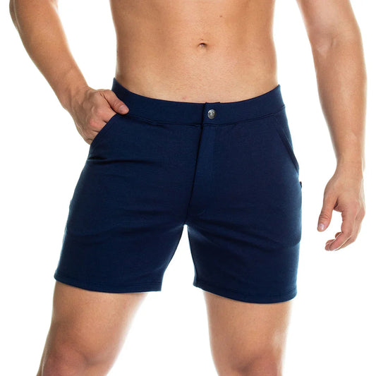Formal Blue Short front view by Gigo Underwear
