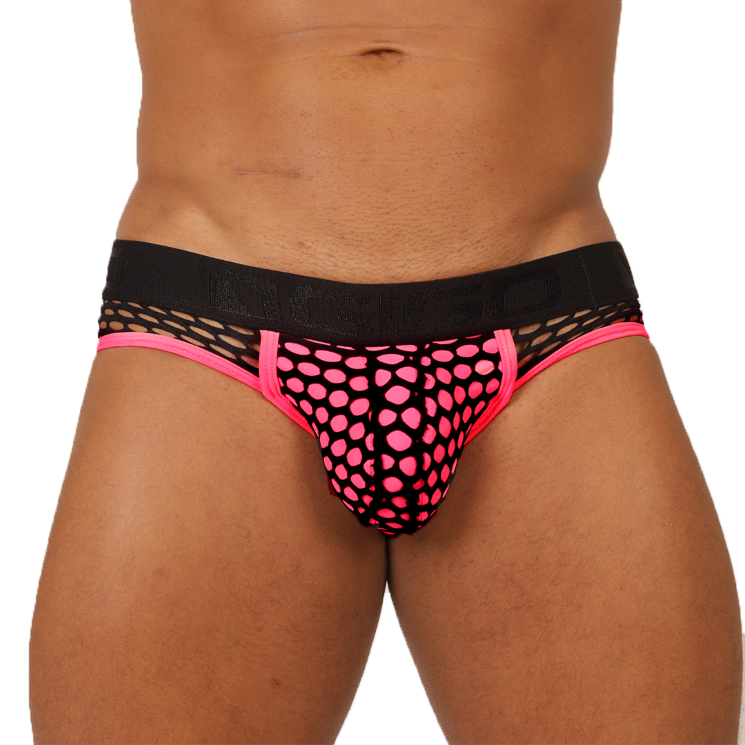 FRESH FUCHSIA BRIEF - Bold Men's Brief with Contrasting Waistband