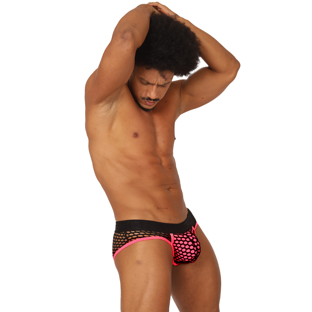 FRESH FUCHSIA BRIEF - Bold Men's Brief with Contrasting Waistband