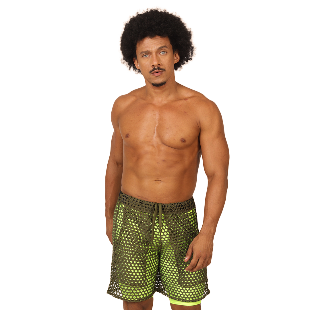 FRESH YELLOW SHORT - Bold Men's Brief with Contrasting Waistband
