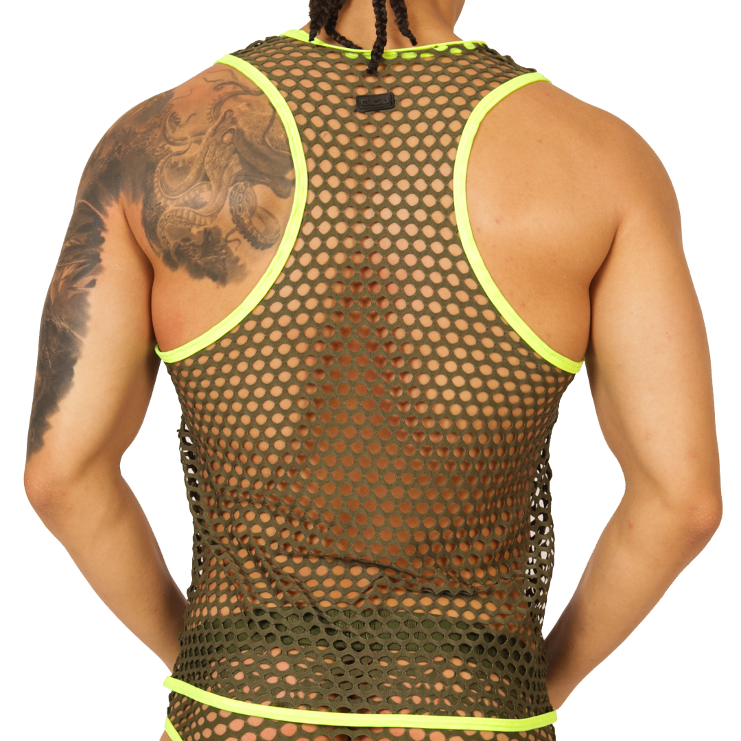 FRESH YELLOW TANK - Bold Men's Brief with Contrasting Waistband