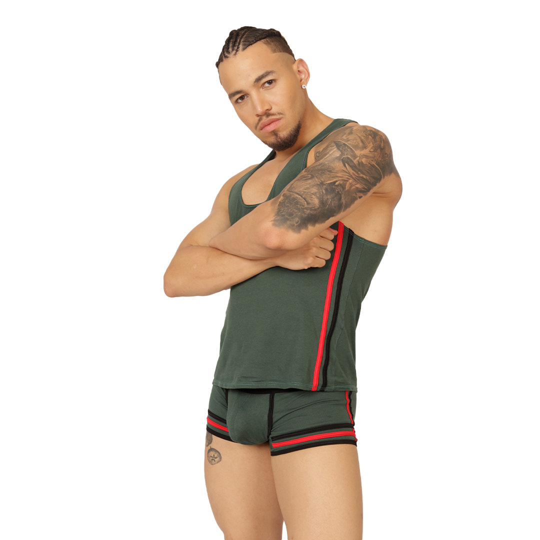 GAROTO GREEN TANK - Men's Sports Tank Top in Trendy Colors
