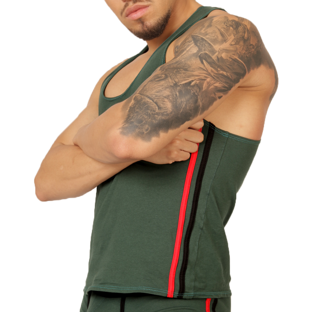 GAROTO GREEN TANK - Men's Sports Tank Top in Trendy Colors