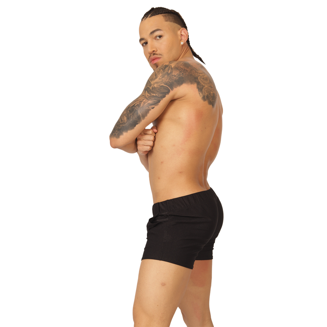 GLOW BLACK SHORT - Gigo Underwear New Collection