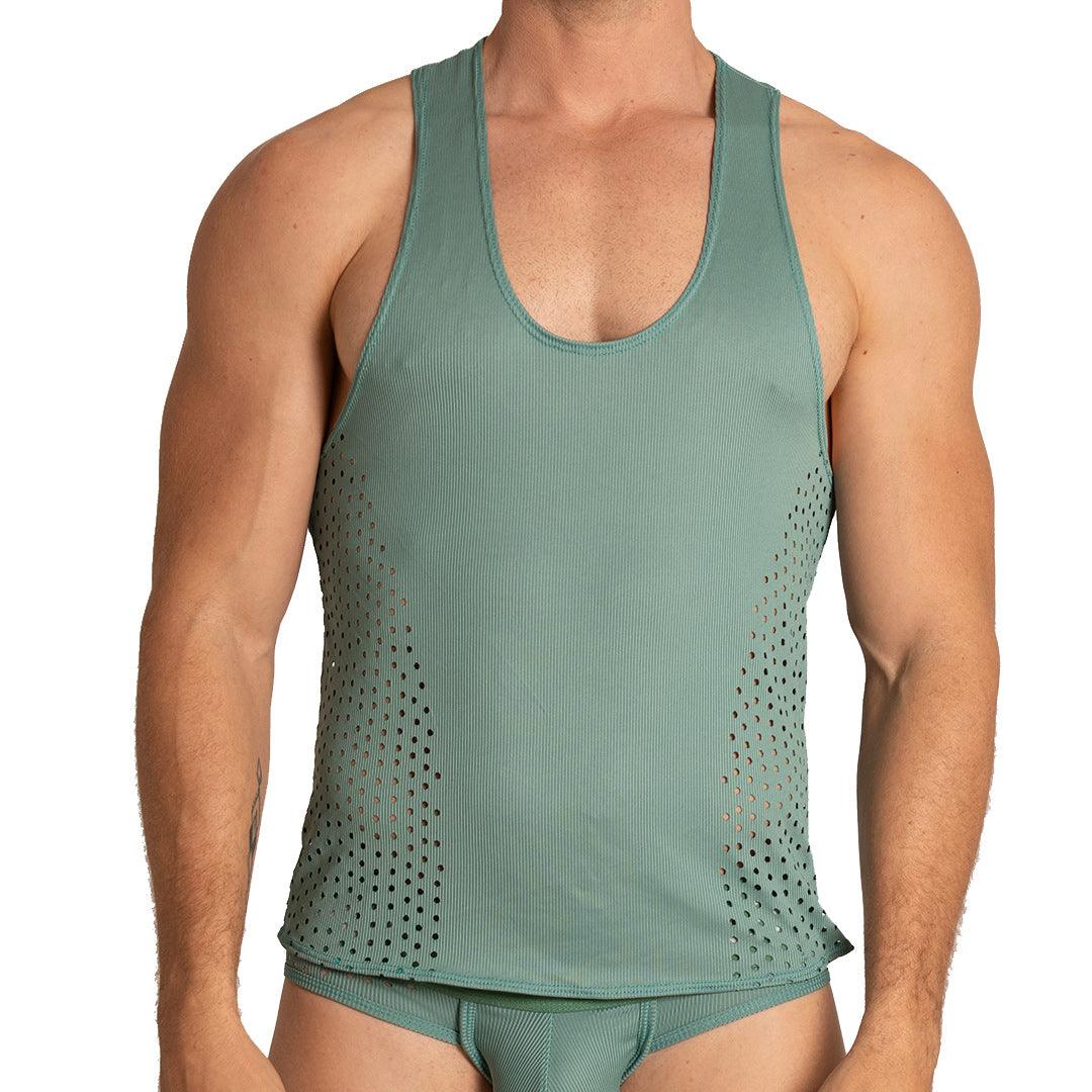 HIBRID GREEN TANK - Gigo Underwear & MensWear