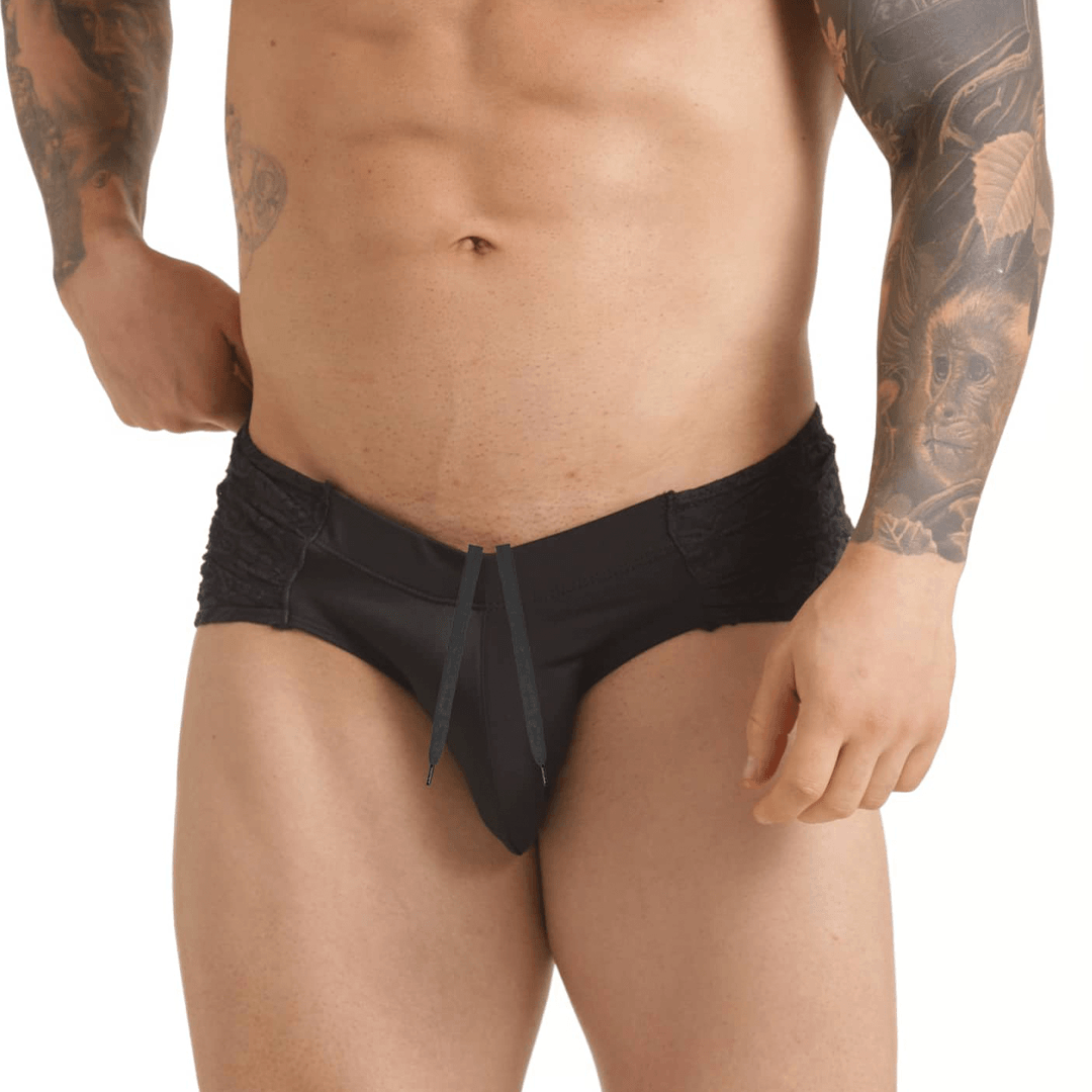 HINDU BLACK SWIM BRIEF - Gigo Underwear & MensWear