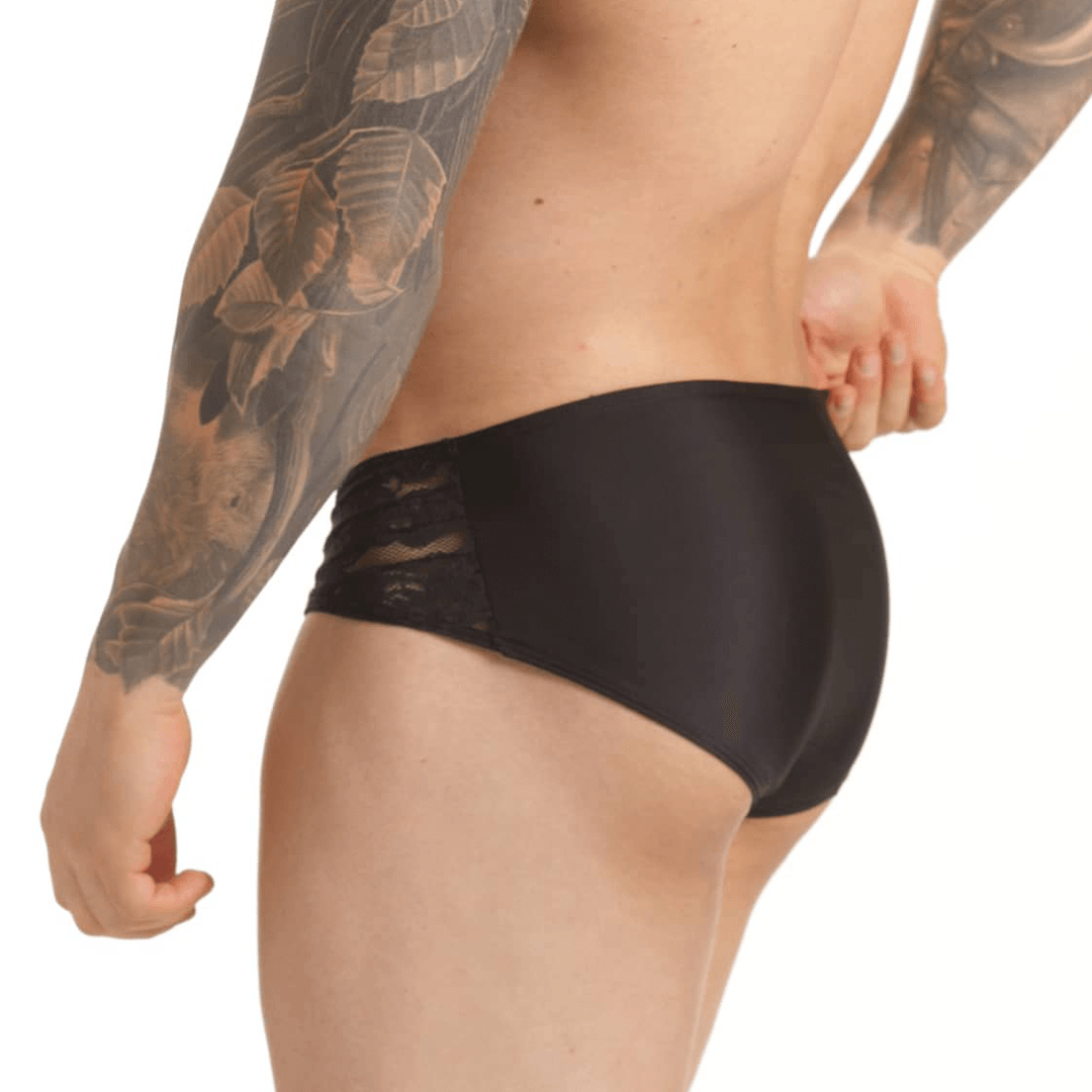HINDU BLACK SWIM BRIEF - Gigo Underwear & MensWear