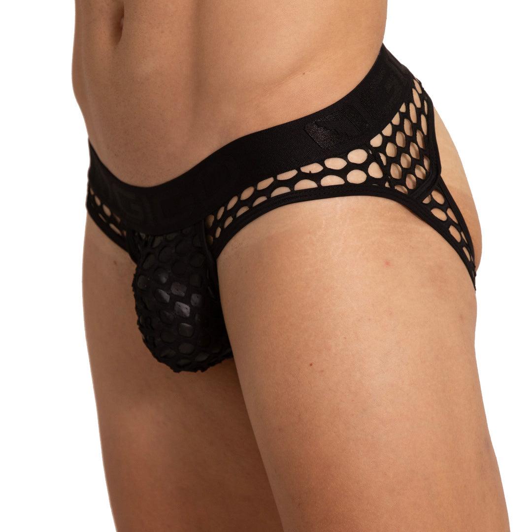 HOLE BLACK BRIEF JOCK - Gigo Underwear & MensWear