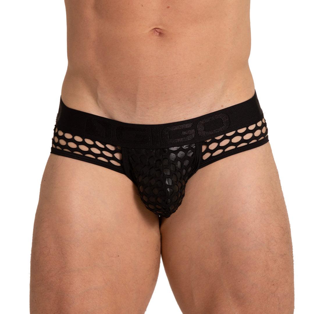 HOLE BLACK BRIEF - Gigo Underwear & MensWear