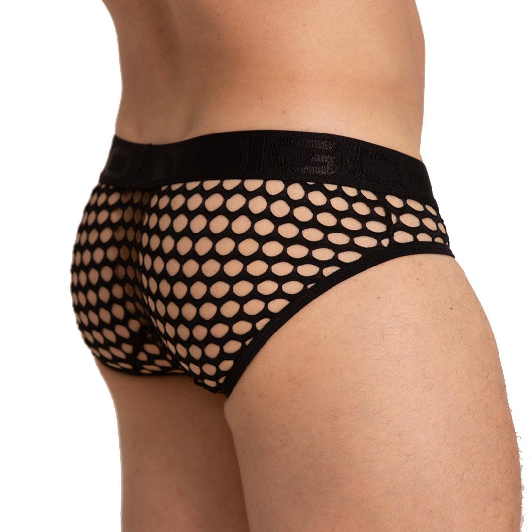 HOLE BLACK BRIEF - Gigo Underwear & MensWear