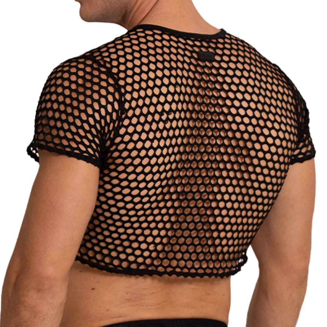 HOLE BLACK CROOP TOP - Gigo Underwear & MensWear