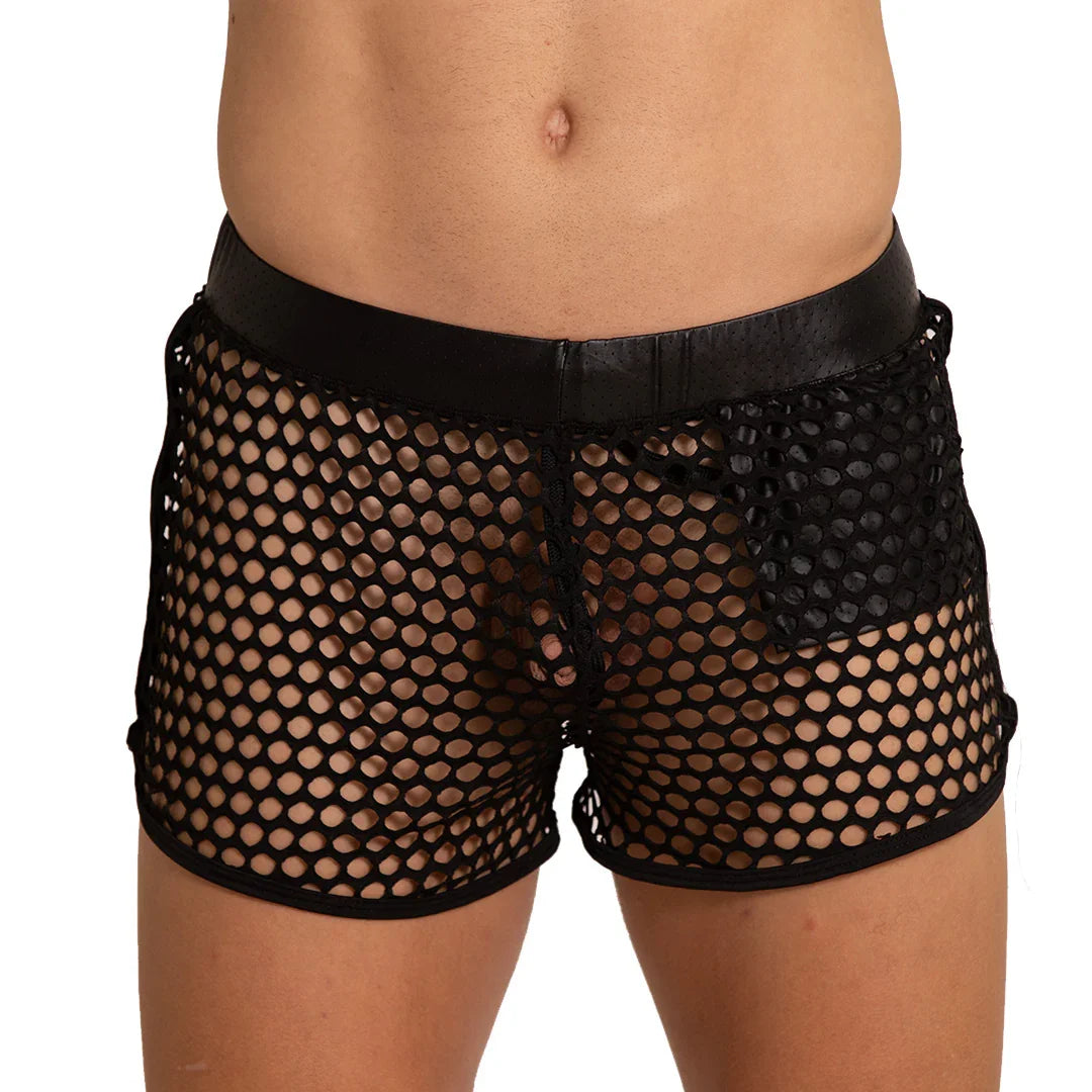 Hole Black Hotshort back view by Gigo Underwear