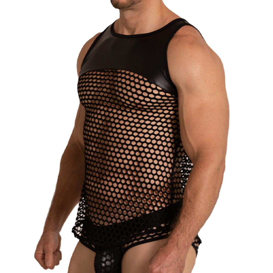HOLE BLACK TANK - Gigo Underwear & MensWear