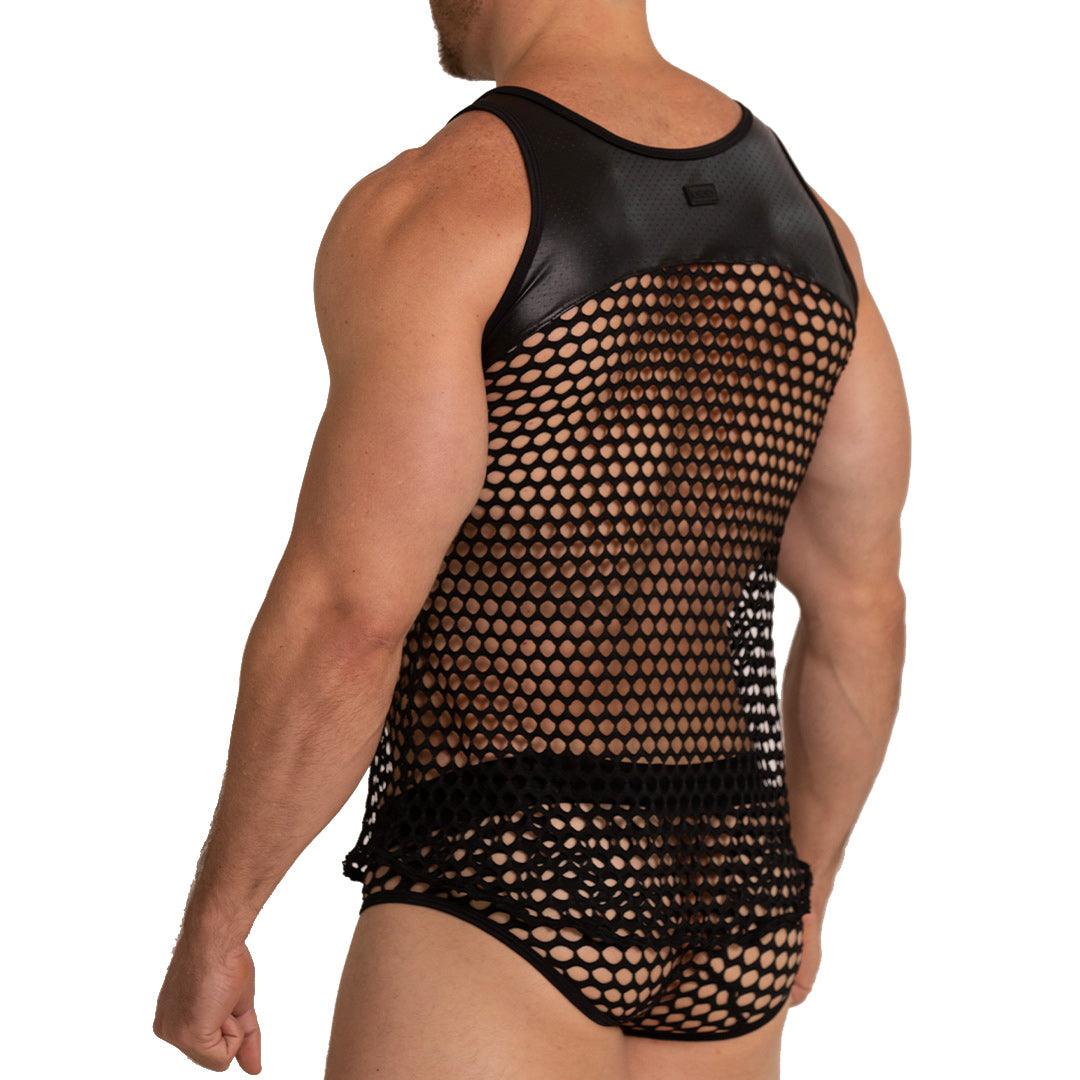 HOLE BLACK TANK - Gigo Underwear & MensWear