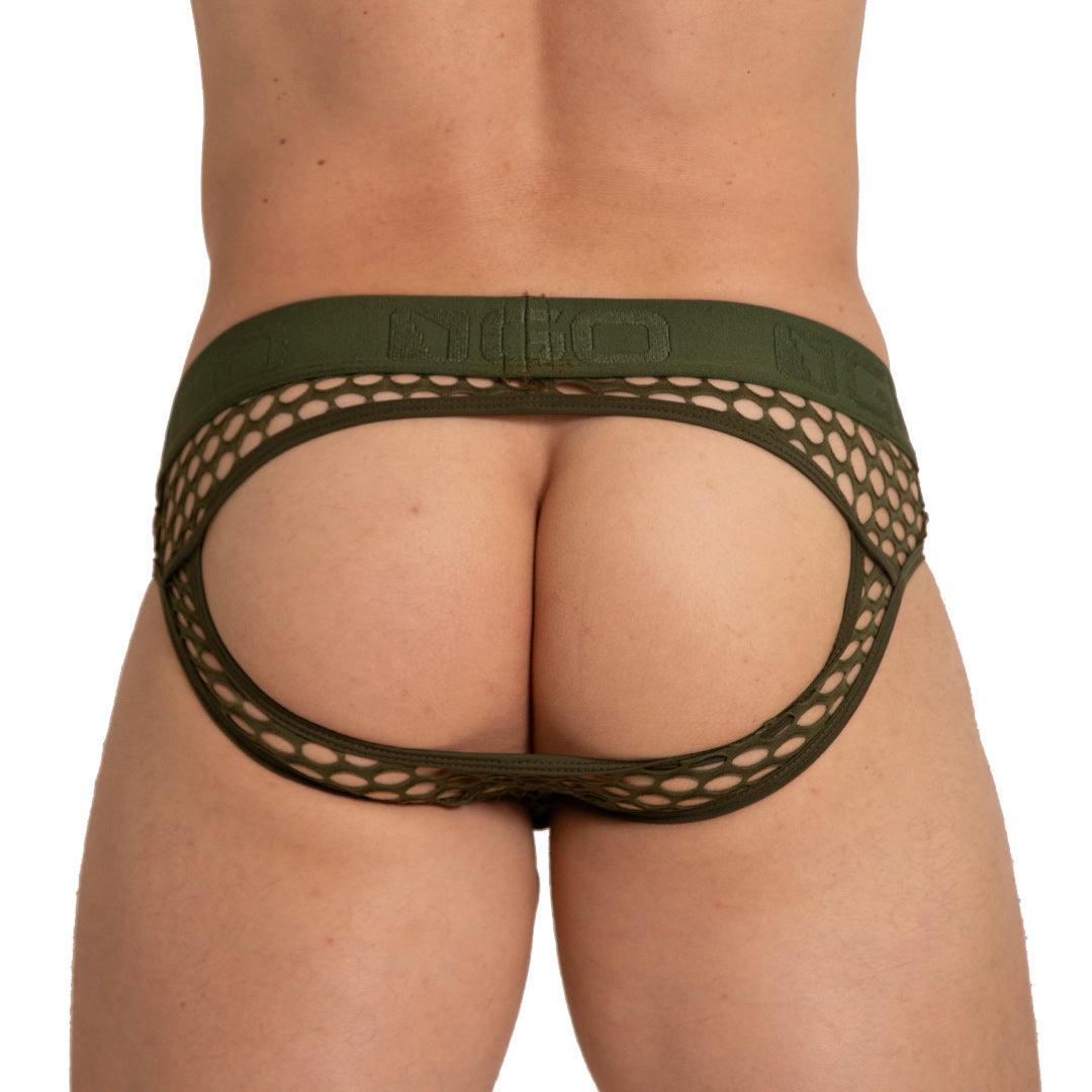 HOLE GREEN BRIEF JOCK - Gigo Underwear & MensWear