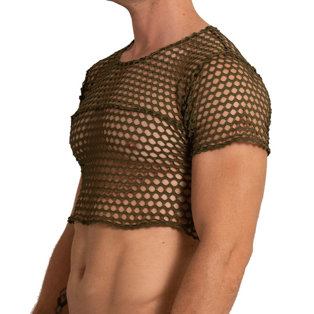 HOLE GREEN CROOP TOP - Gigo Underwear & MensWear