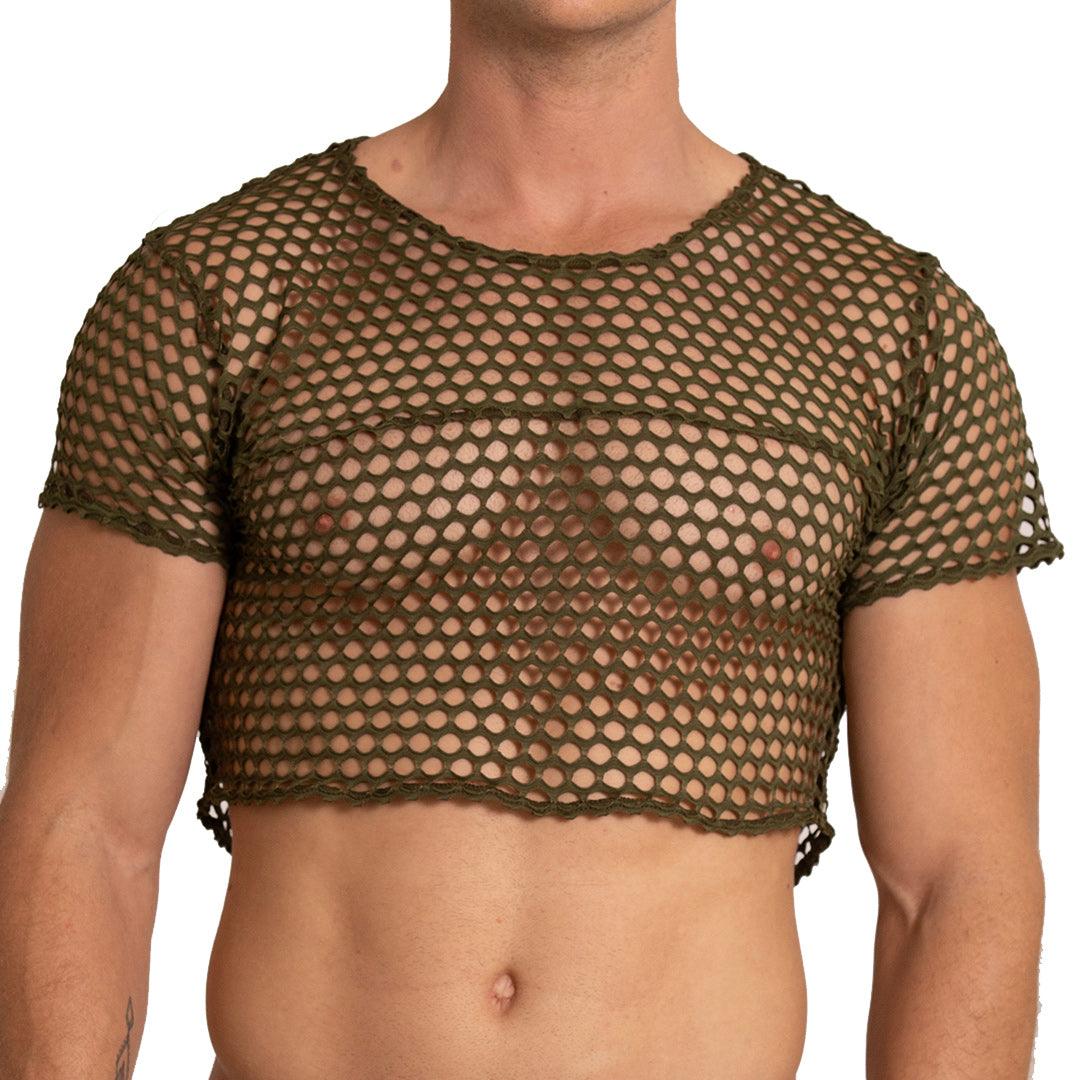HOLE GREEN CROOP TOP - Gigo Underwear & MensWear