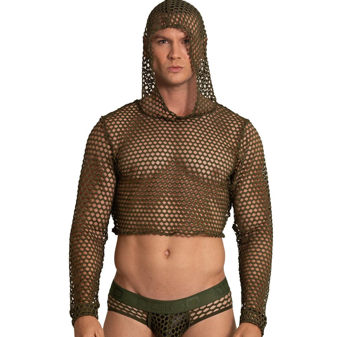 HOLE GREEN HOODY TSHIRT - Gigo Underwear & MensWear