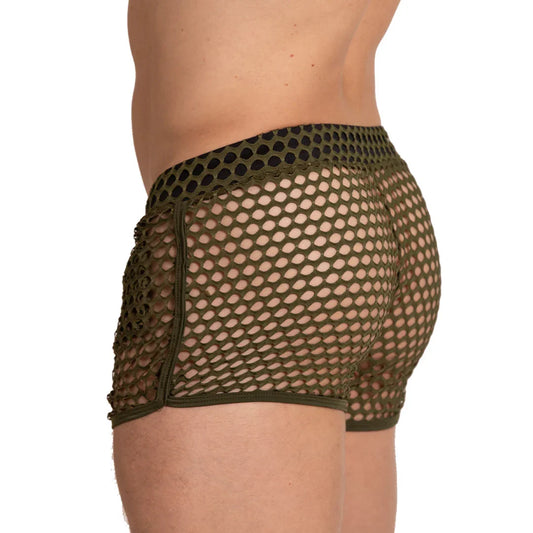 Hole Green Hotshort front view by Gigo Underwear