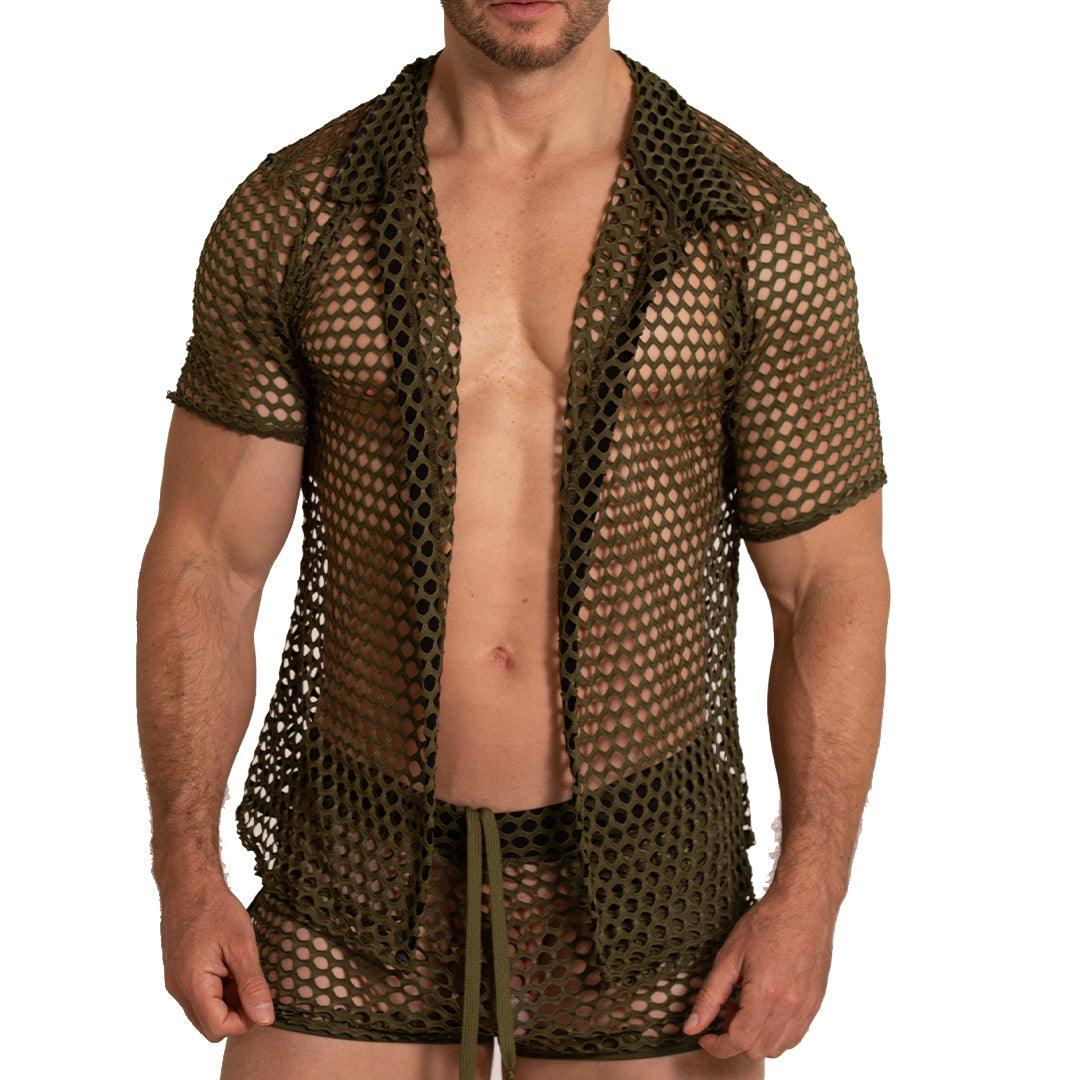 HOLE GREEN SHIRT - Gigo Underwear & MensWear