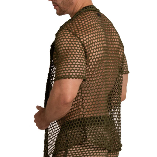 Hole Green Shirt front view by Gigo Underwear