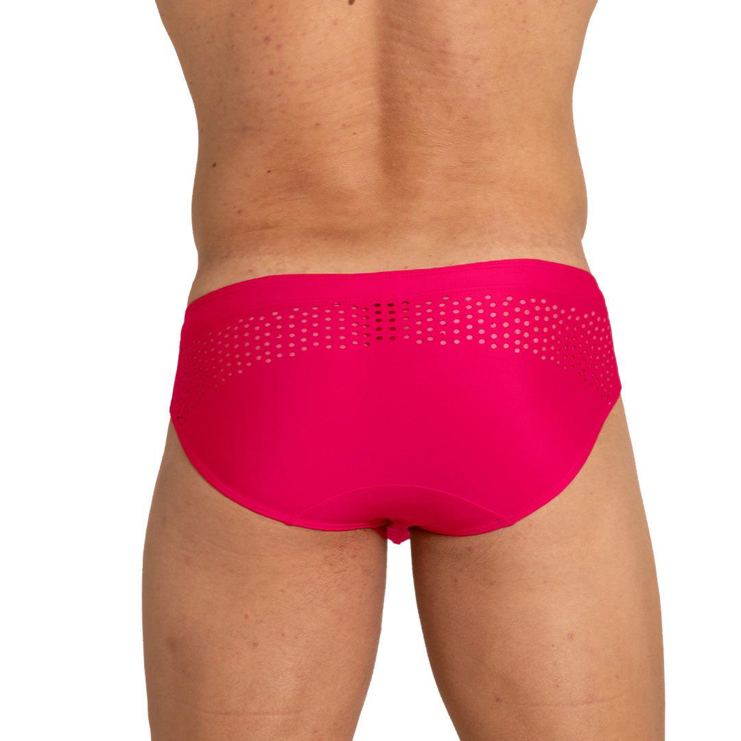 HOLE RED SWIM BRIEF - Gigo Underwear & MensWear