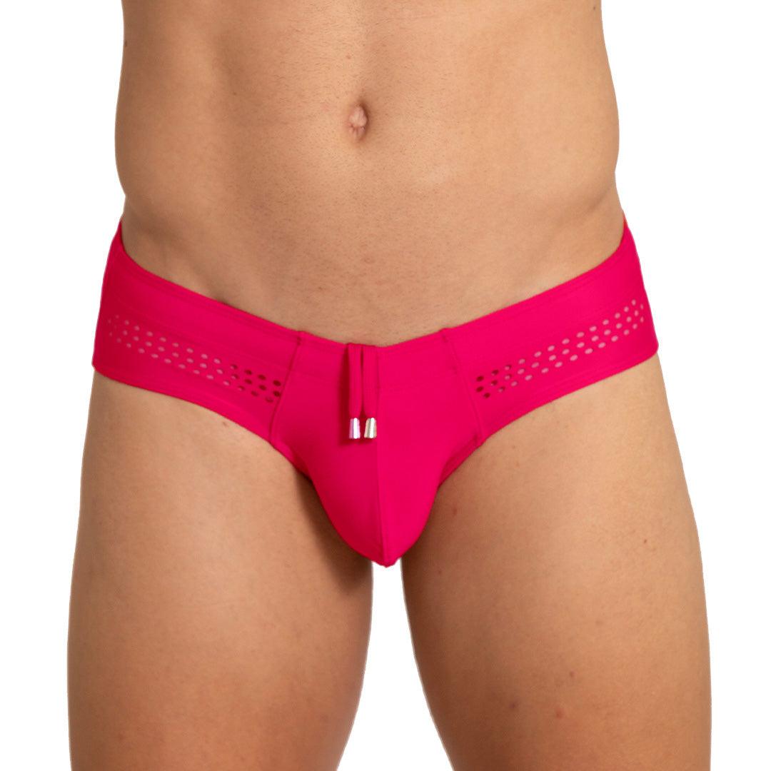 HOLE RED SWIM BRIEF - Gigo Underwear & MensWear