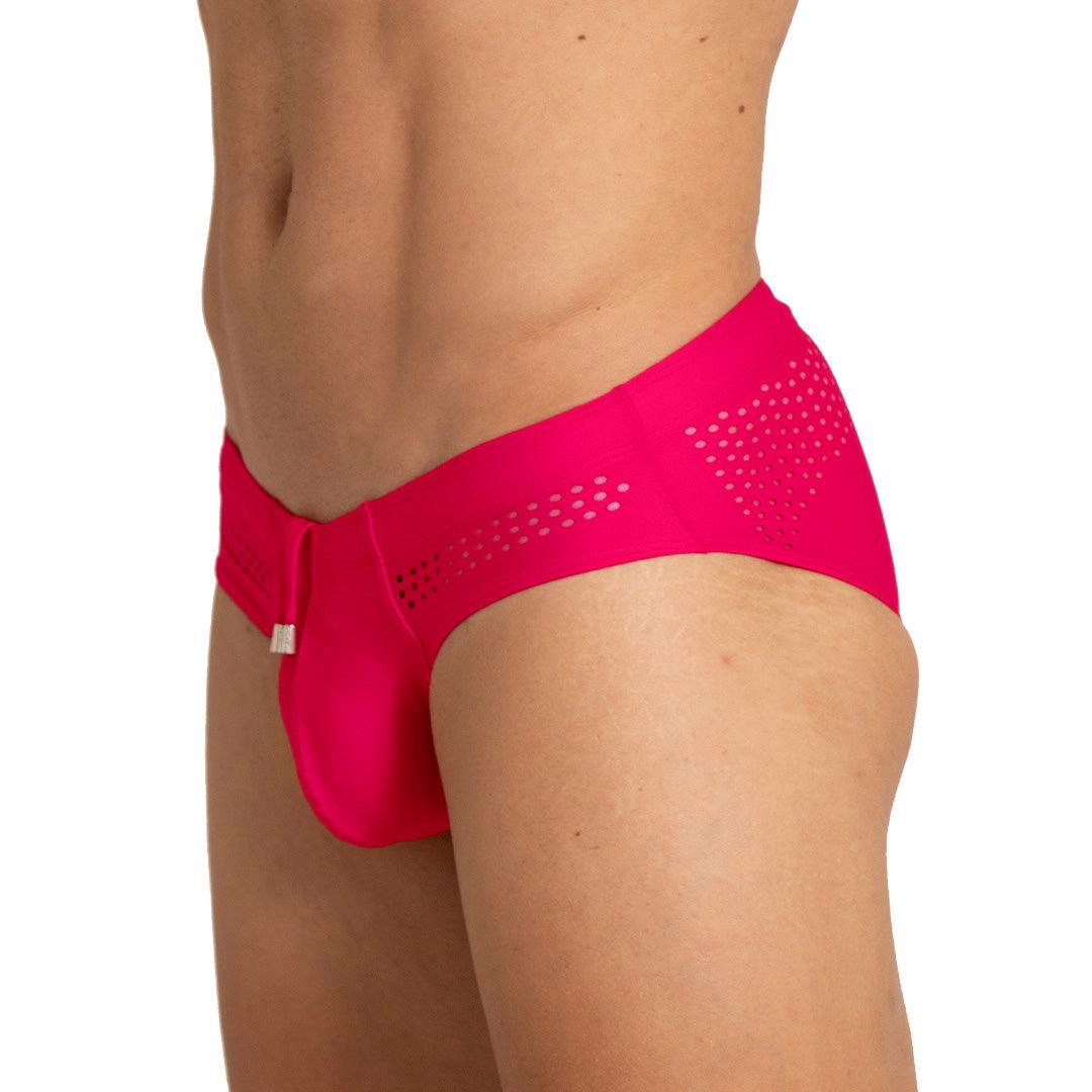 HOLE RED SWIM BRIEF - Gigo Underwear & MensWear