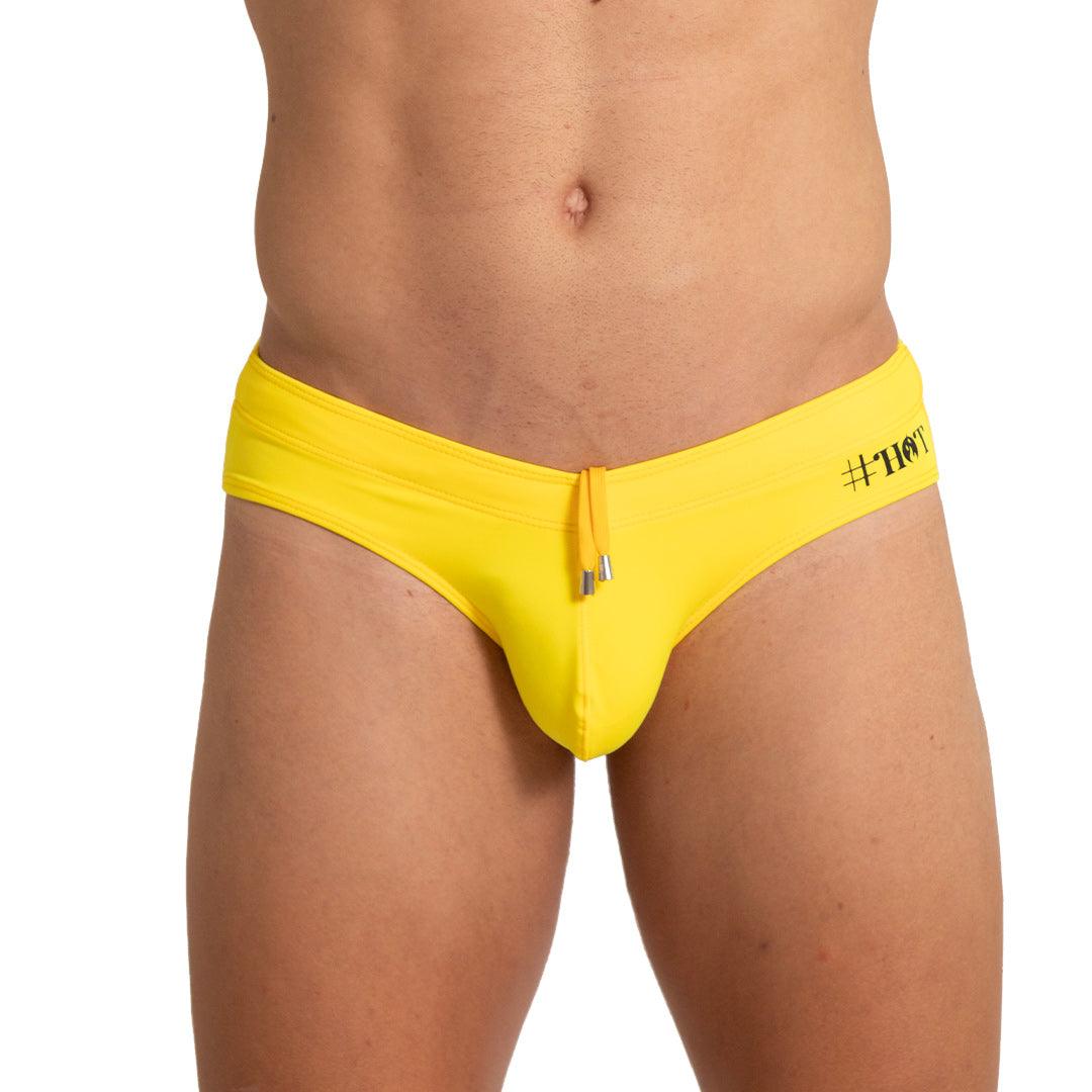 HOT YELLOW SWIM BRIEF - Gigo Underwear & MensWear