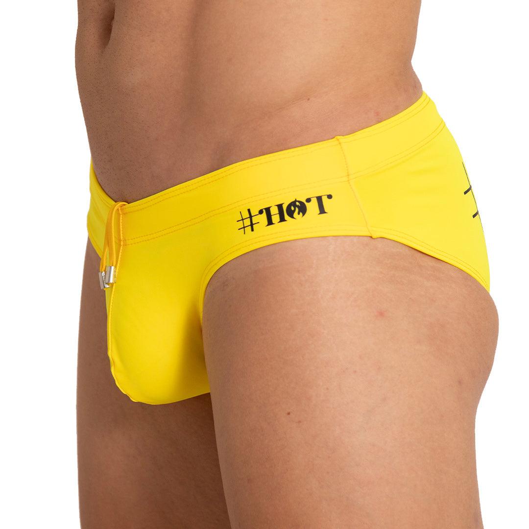 HOT YELLOW SWIM BRIEF - Gigo Underwear & MensWear