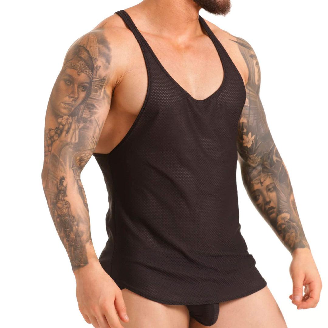 INSUPERABLE BLACK TANK - Gigo Underwear & MensWear