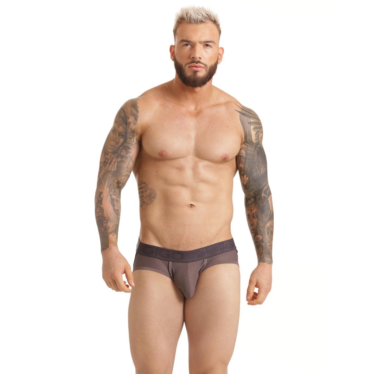 INSUPERABLE GRAY BRIEF JOCKSTRAP - Gigo Underwear & MensWear