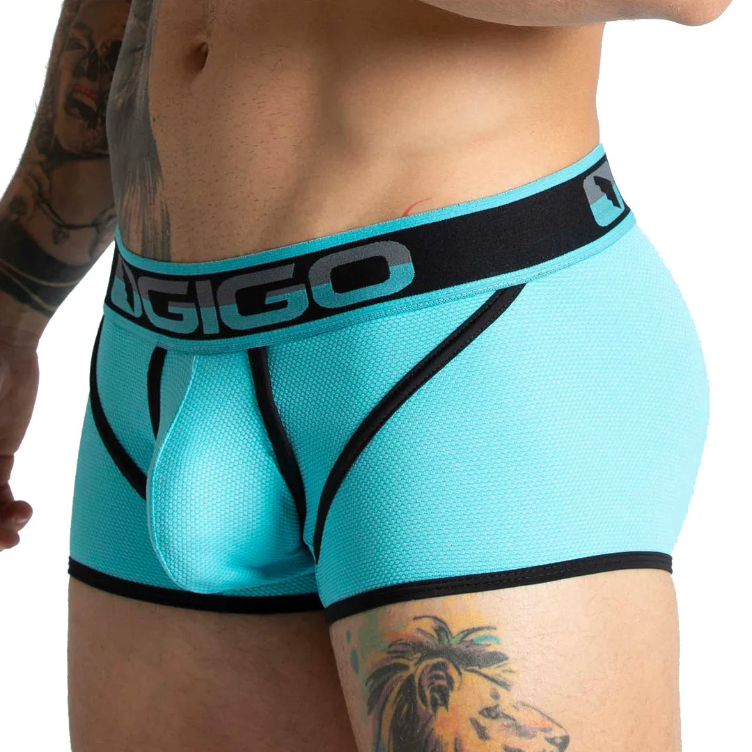 Karma Blue Trunk back view by Gigo Underwear