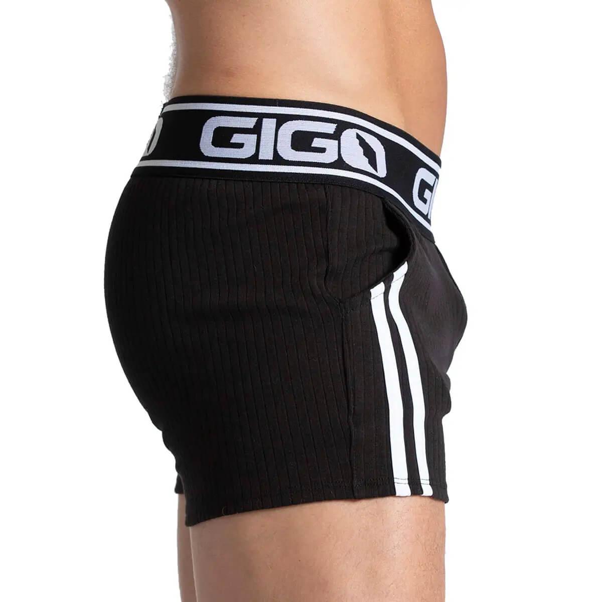 KHANAL BLACK SHORT - Gigo Underwear & MensWear