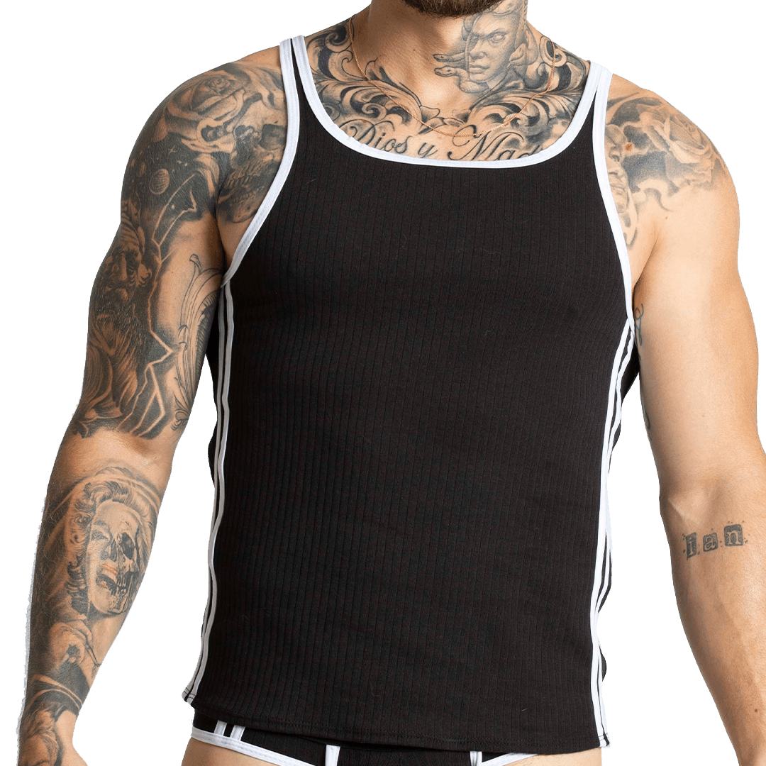 KHANAL BLACK TANK - Gigo Underwear & MensWear