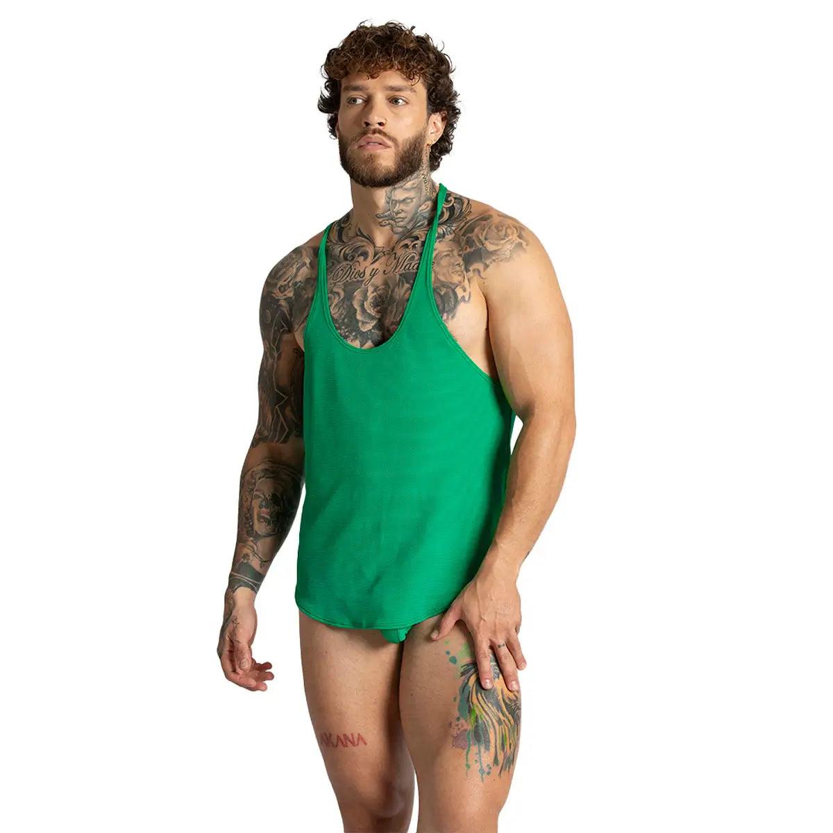 LEMON GREEN TANK - Gigo Underwear & MensWear