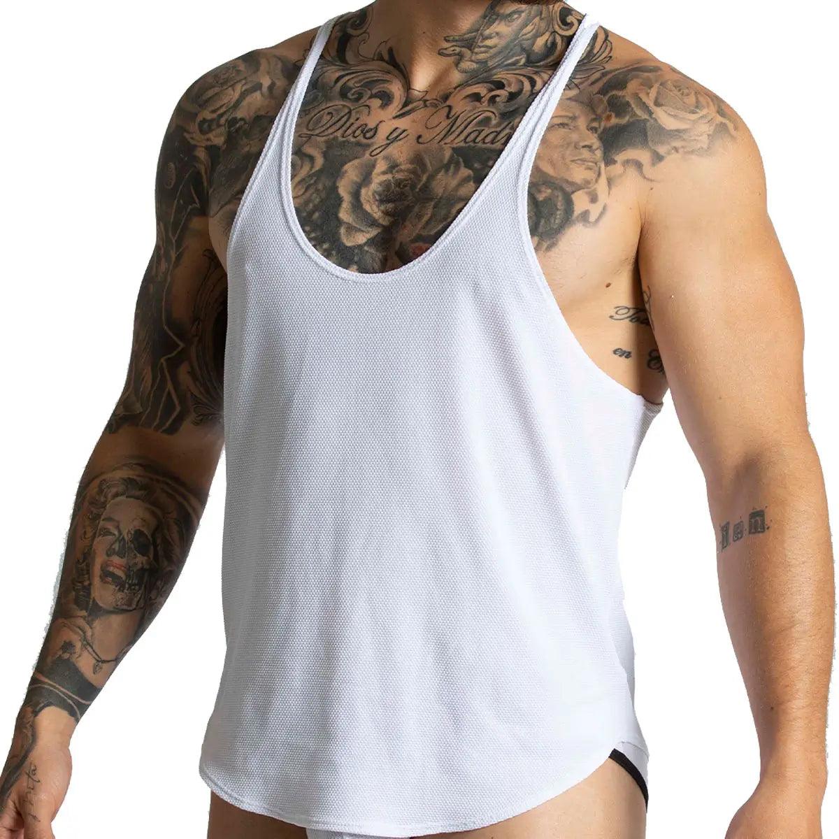 LEMON WHITE TANK - Gigo Underwear & MensWear