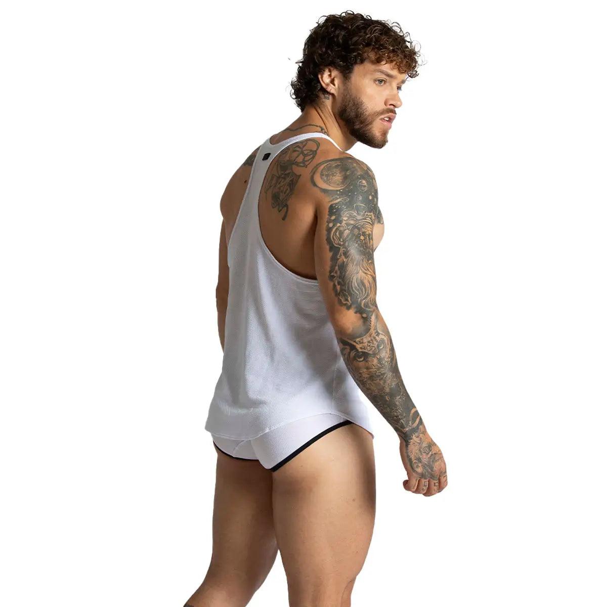 LEMON WHITE TANK - Gigo Underwear & MensWear