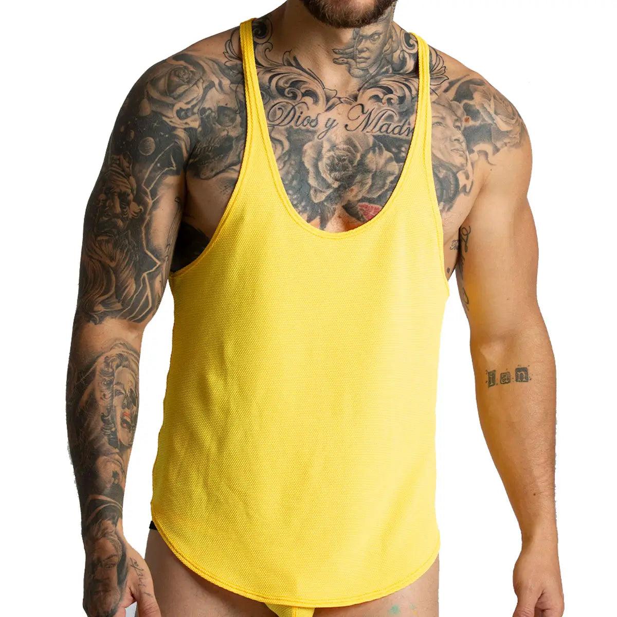 LEMON YELLOW TANK - Gigo Underwear & MensWear