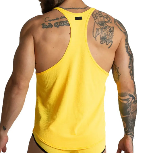 Lemon Yellow Tank front view by Gigo Underwear