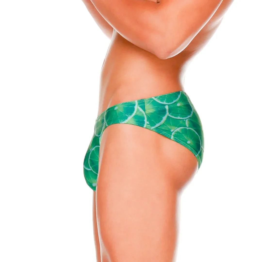 Lemons Swim Brief back view by Gigo Underwear