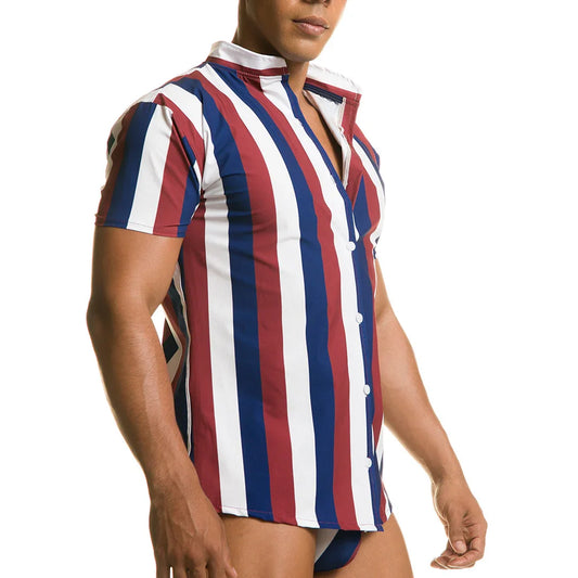 Line Shirt front view by Gigo Underwear