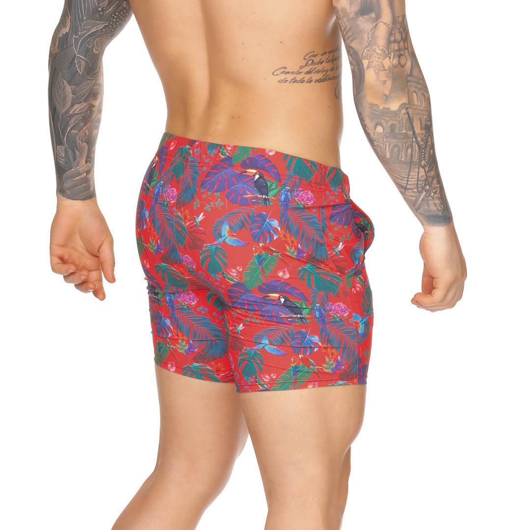MACAWS RED BEACHWEAR - Gigo Underwear & MensWear