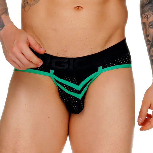 Medieval Green Brief front view by Gigo Underwear