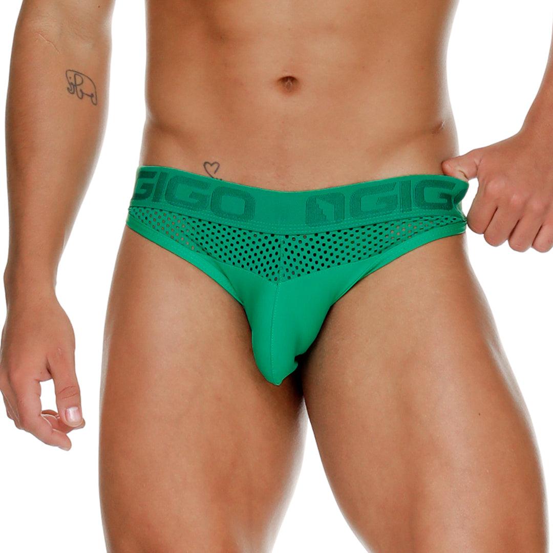 MOROCCO GREEN BRIEF - Gigo Underwear & MensWear